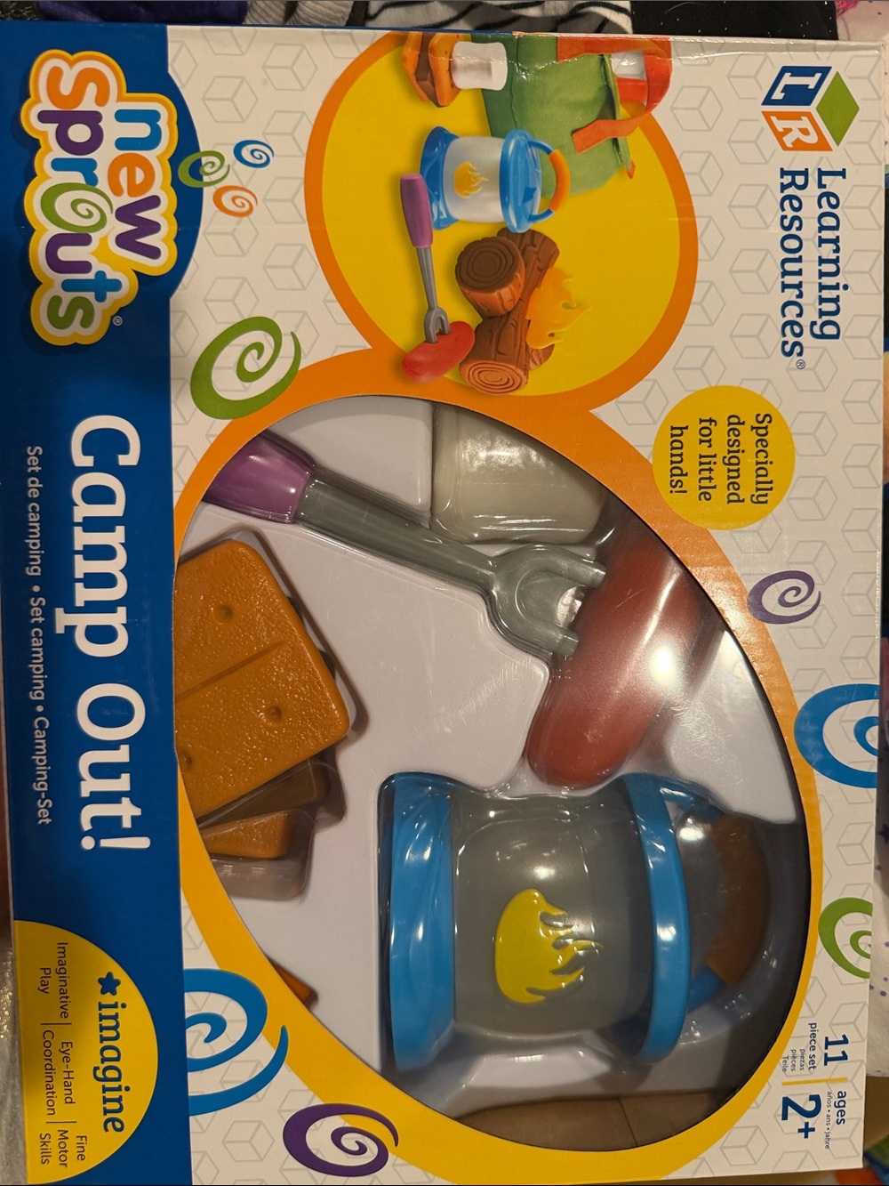 Learning Resources New Sprouts Camp Out! Kids Camping Play Set - Blue/Grey